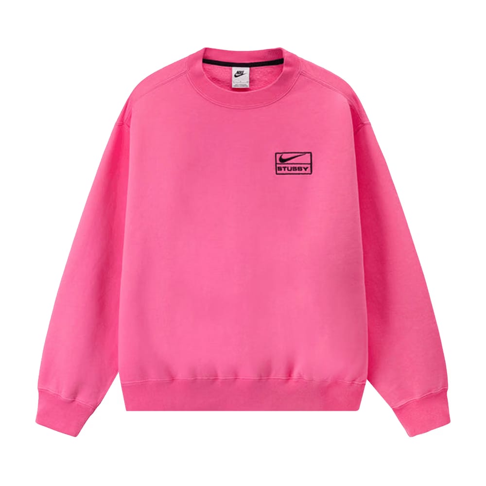 Nike x Stussy NRG Washed Fleece Crew Lotus Pink