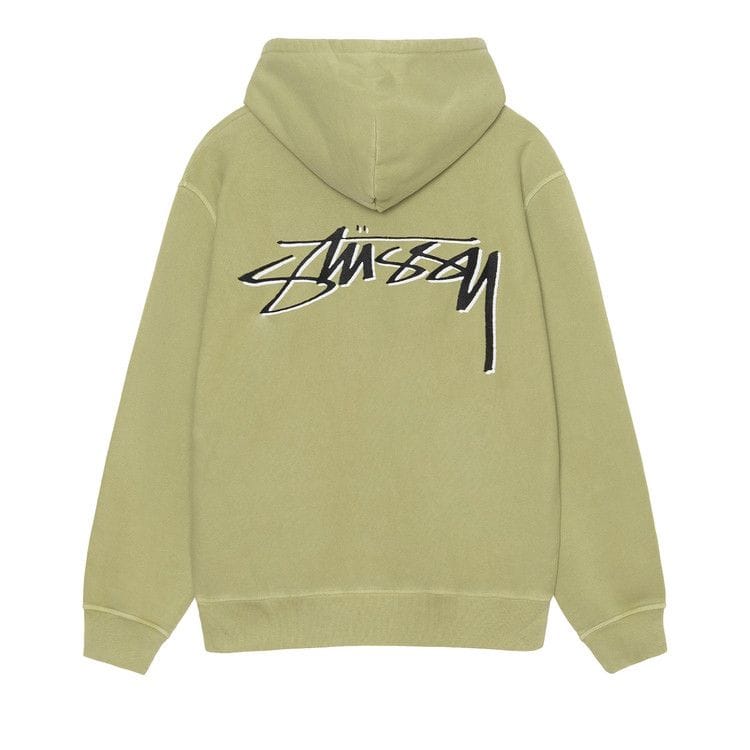Stussy x Our Legacy Drop Shadow Pigment Dyed Hoodie Tarragon