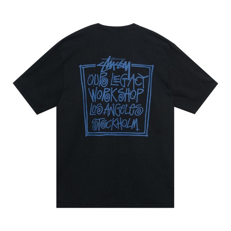 Stussy x Our Legacy Frame Pigment Dyed T-Shirt Black