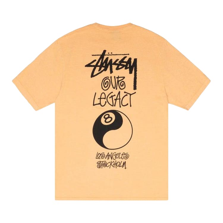 Stussy x Our Legacy Work Shop 8 Ball Yin Yang T-Shirt Peach