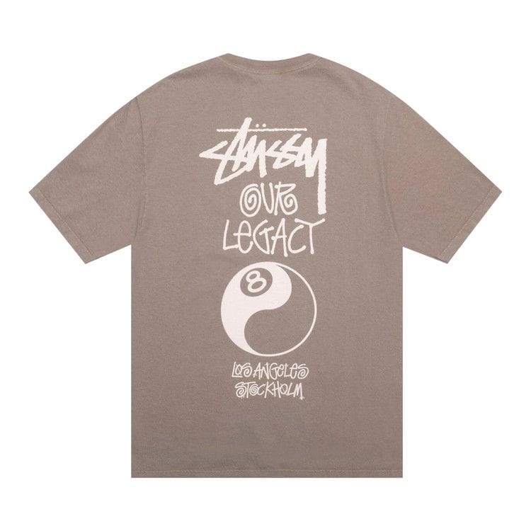 Stussy x Our Legacy Work Shop 8 Ball Yin Yang T-Shirt Taupe