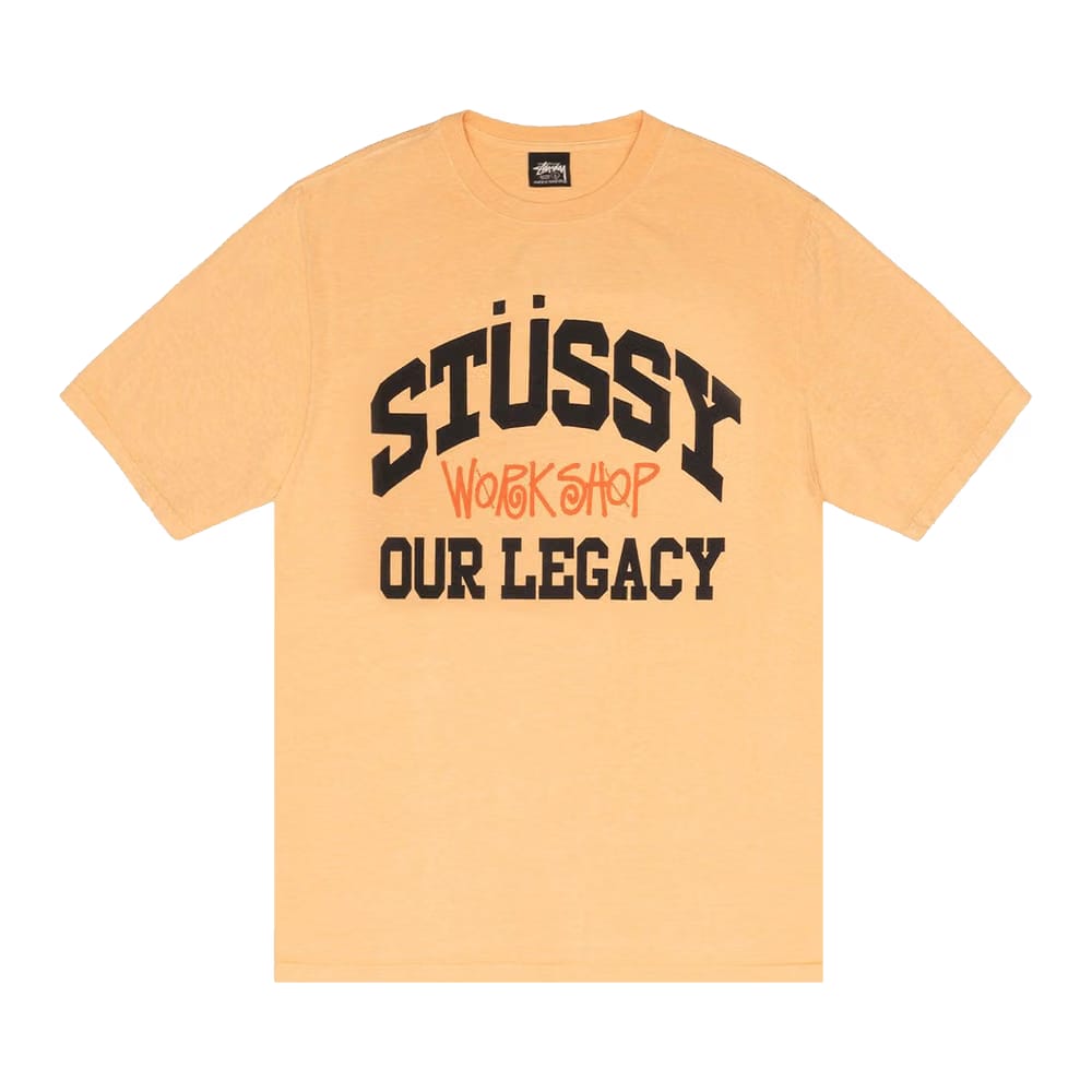 Stussy x Our Legacy Work Shop Collegiate T-Shirt Peach