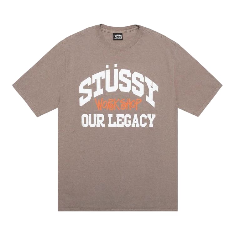 Stussy x Our Legacy Work Shop Collegiate T-Shirt Taupe