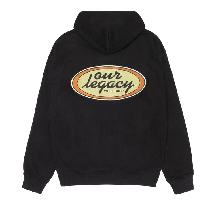 Stussy x Our Legacy Work Shop Oval Zip Hoodie Black