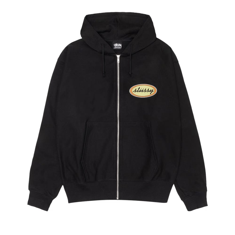 Stussy x Our Legacy Work Shop Oval Zip Hoodie Black