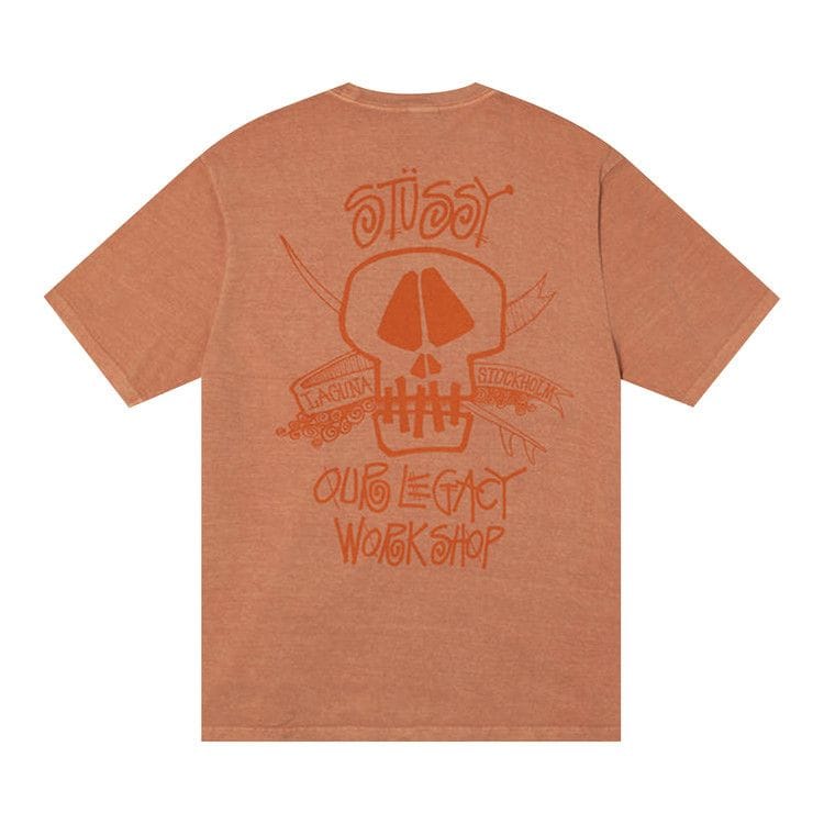 Stussy x Our Legacy Work Shop Surf Skull Pigment Dyed T-Shirt Clay