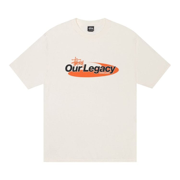 Stussy x Our Legacy Work Shop Swirl T-Shirt Pigment Dyed Natural