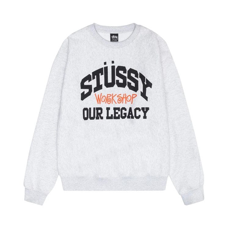Stussy x Our Legacy x Our Legacy Work Shop Collegiate Pigment Dyed Crew Ash Heather