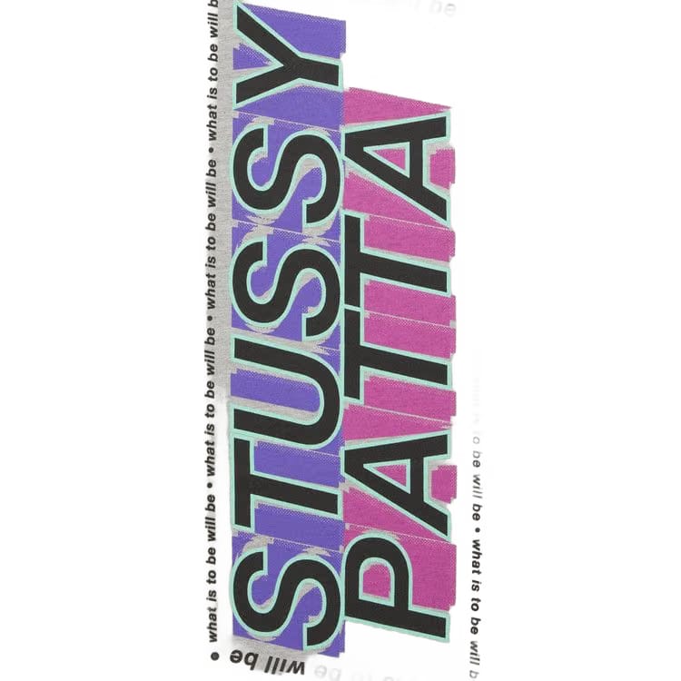 Stussy x Patta What it is to be will be T-Shirt Grey Heather
