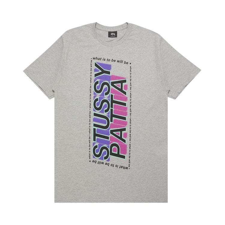 Stussy x Patta What it is to be will be T-Shirt Grey Heather