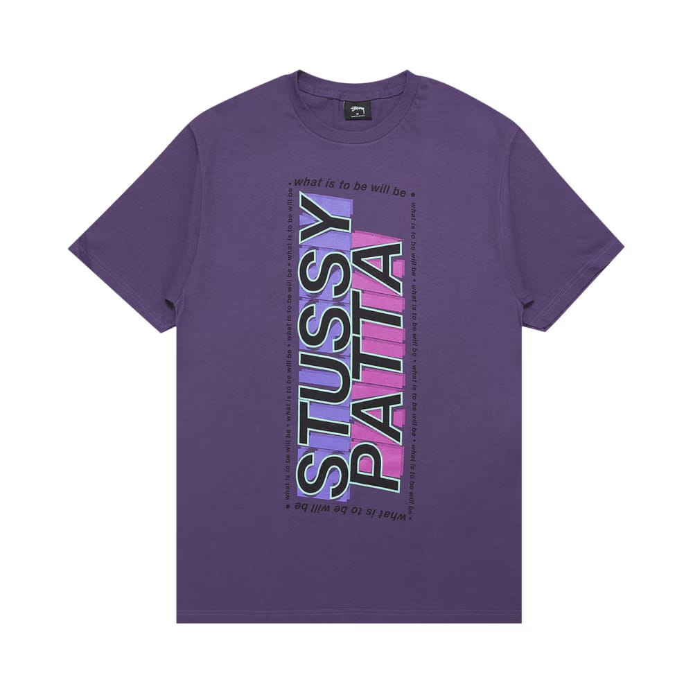 Stussy x Patta What it is to be will be T-Shirt Purple