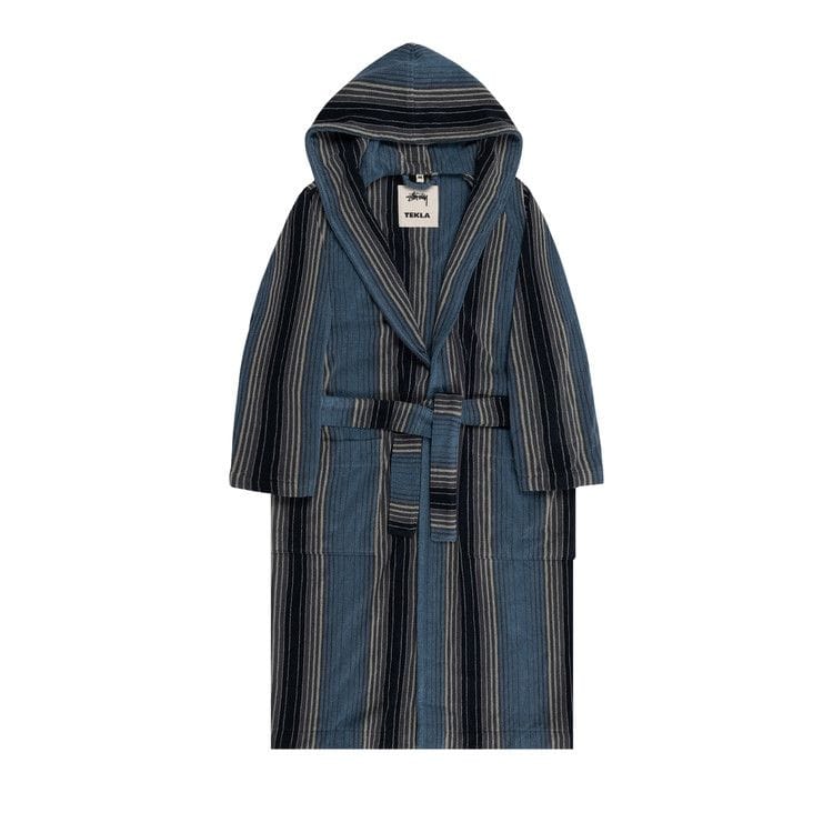 Stussy x Tekla Terry Hooded Bathrobe Multi Striped