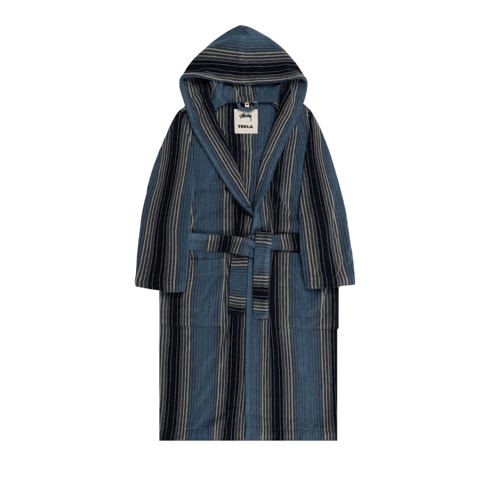 Stussy x Tekla Terry Hooded Bathrobe Multi Striped