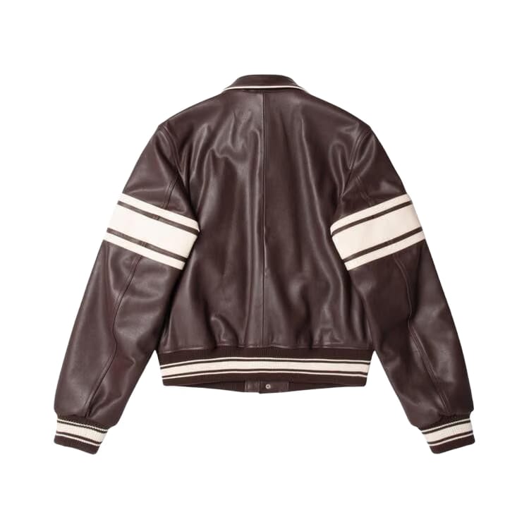 Stussy x Wales Bonner Leather Varsity Brown