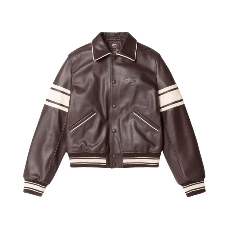 Stussy x Wales Bonner Leather Varsity Brown