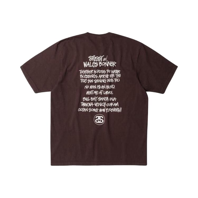 Stussy x Wales Bonner Ocean Song T-Shirt Brown