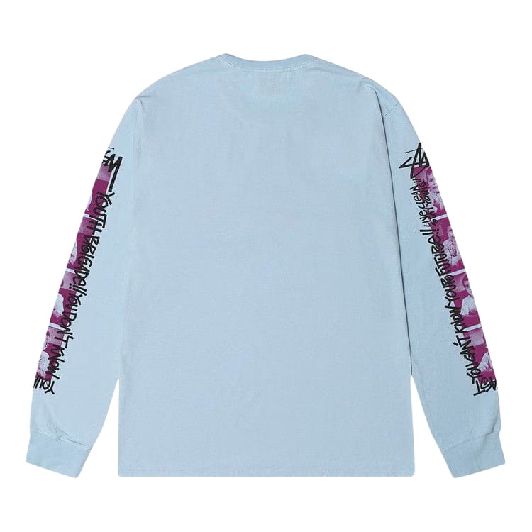 Stussy Youth Brigade Pigment Dyed Long-Sleeve T-Shirt Sky Blue