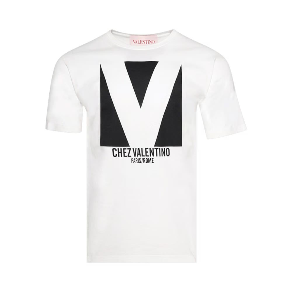 Valentino Chez Valentino Print T-Shirt Avorio