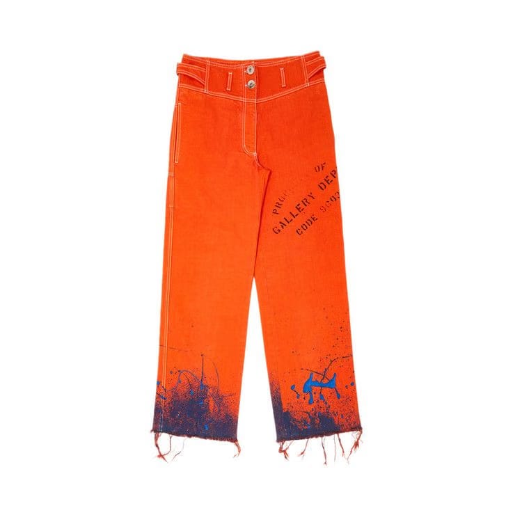 Gallery Dept. x Lanvin Paint Splatter Jeans Orange