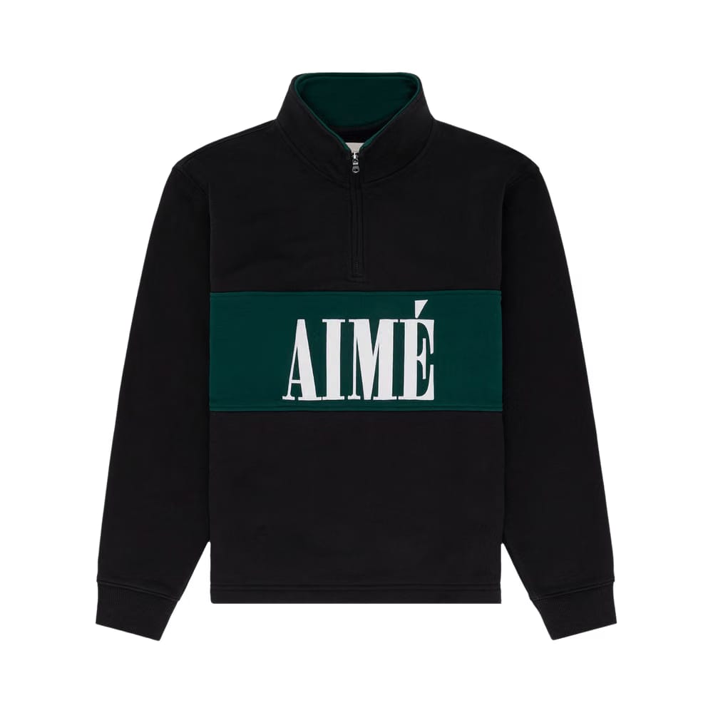 Aimé Leon Dore Quarter Zip Pullover Jet Black