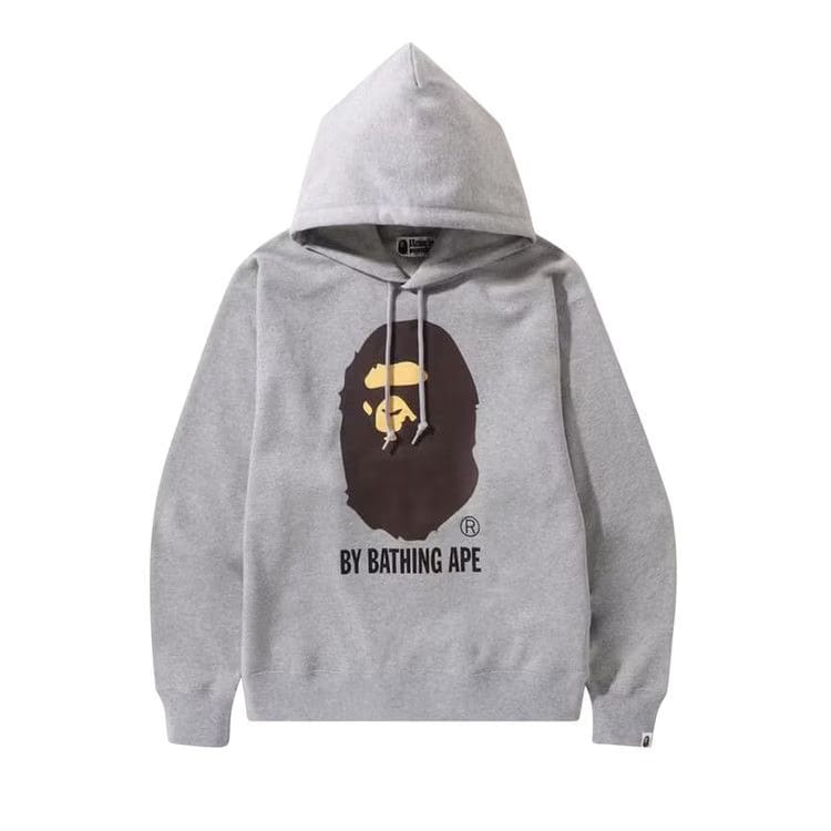 BAPE By Bathing Ape Relaxed Pullover Hoodie Grey