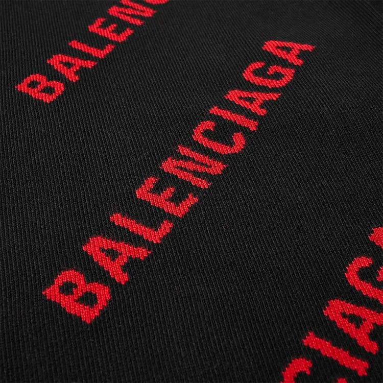 Balenciaga Allover Logo Crewneck Black/Red