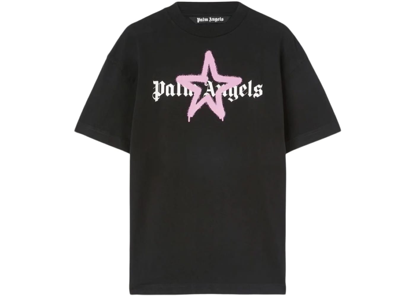 Palm Angels Star Sprayed T-Shirt Black/Pink