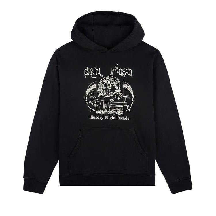 Brain Dead Night Facade Hoodie Black