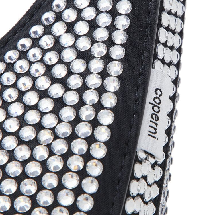 Coperni Crystal Embellished Mini Swipe Bag Black Crystal