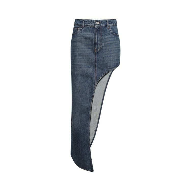 Coperni One-Leg Denim Skirt Blue