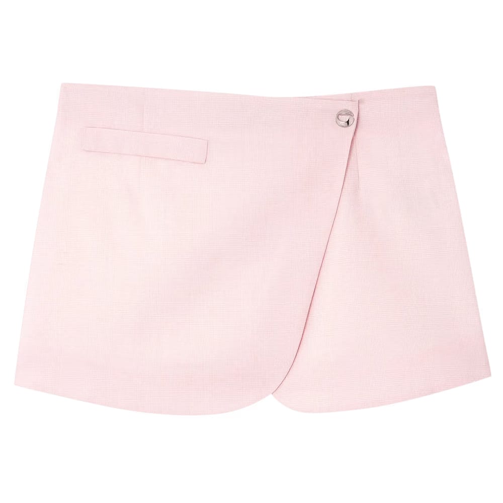 Coperni Tailored Mini Skirt Pink/White