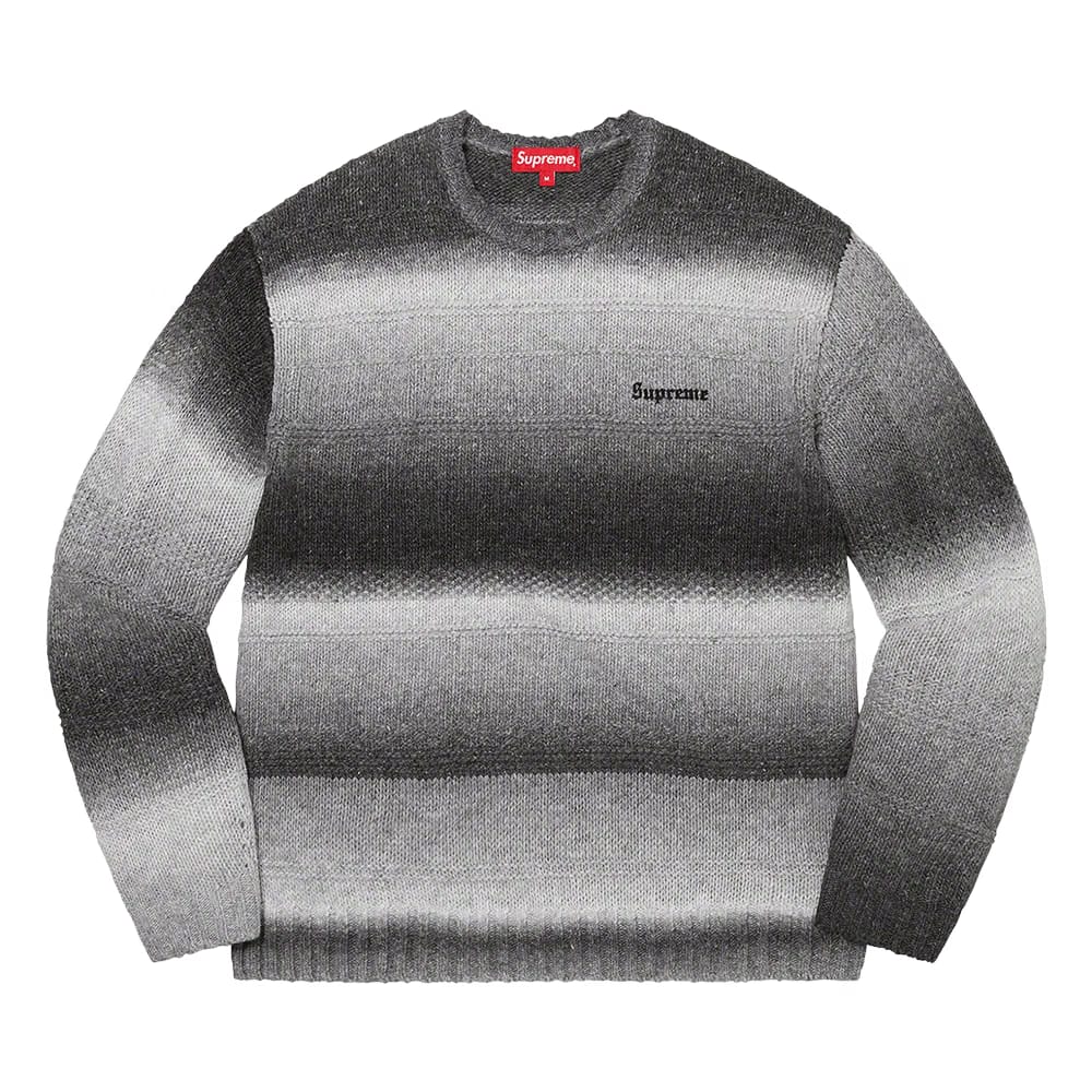 Supreme Gradient Stripe Sweater Black