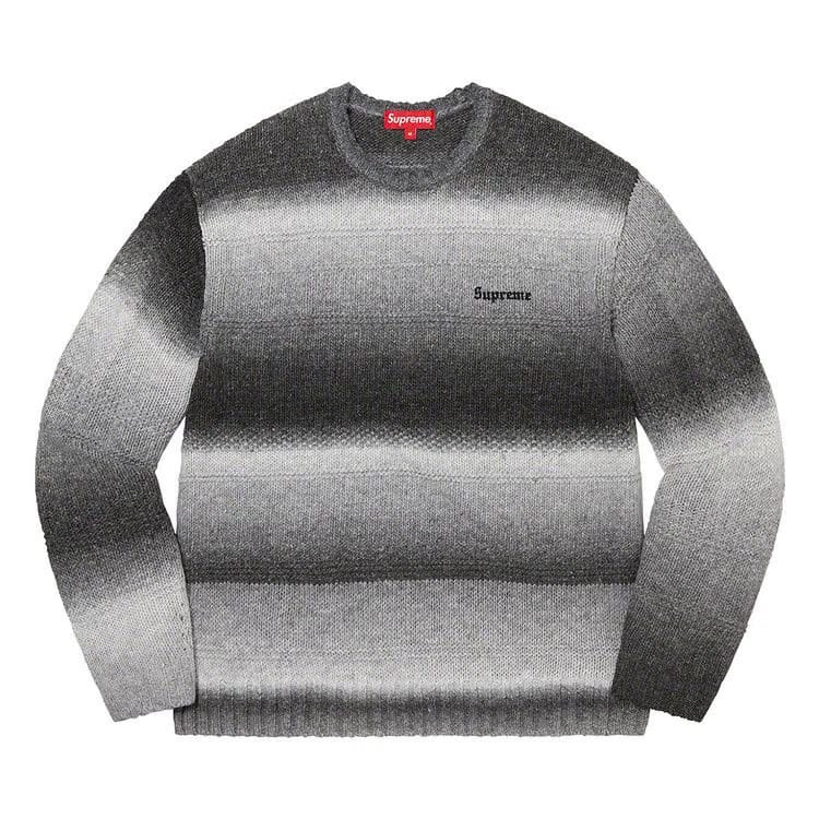 Supreme Gradient Stripe Sweater Black