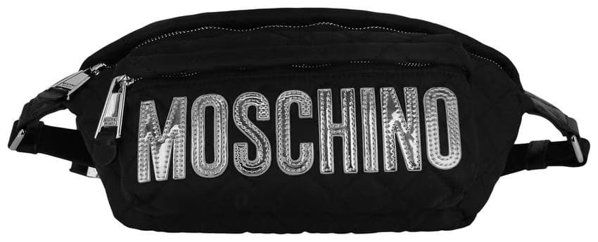 Moschino Logo Belt Bag Black/Silver