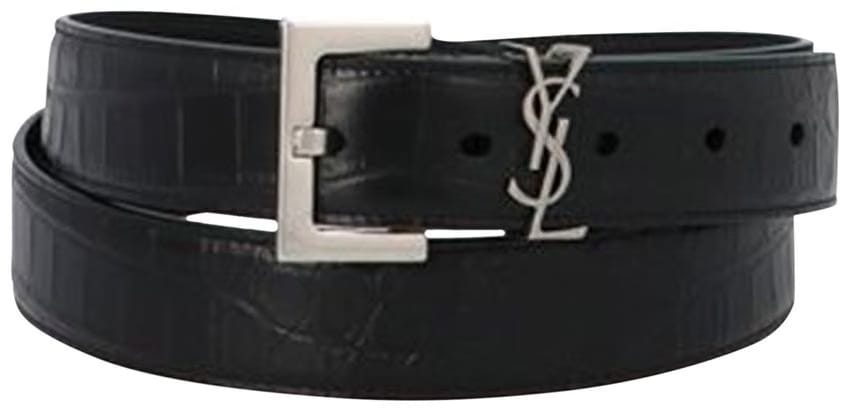 Saint Laurent Monogram Belt Black