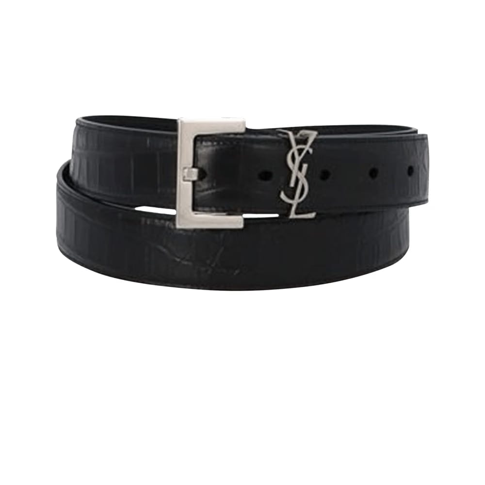 Saint Laurent Monogram Belt Black