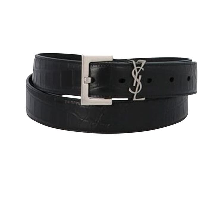 Saint Laurent Monogram Belt Black