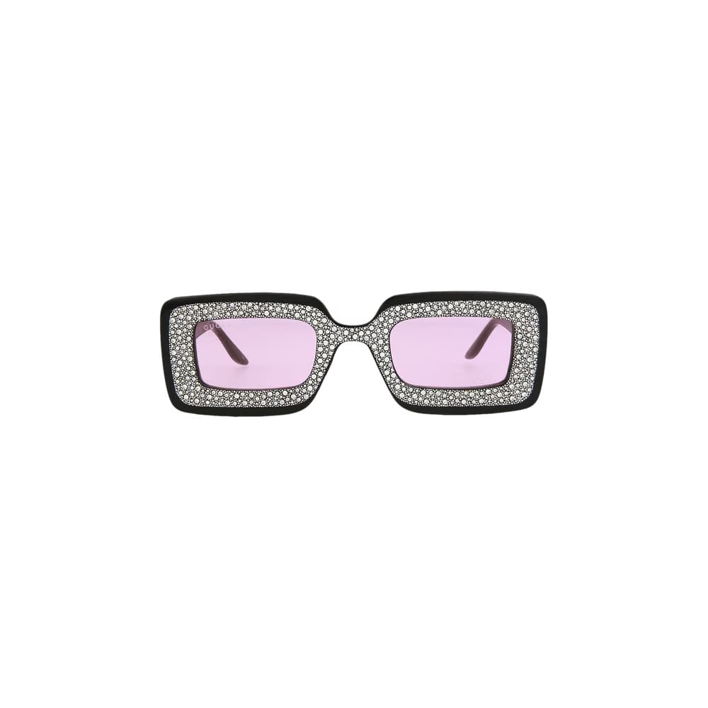 Gucci Rectangular Frame Sunglasses Black/Pink
