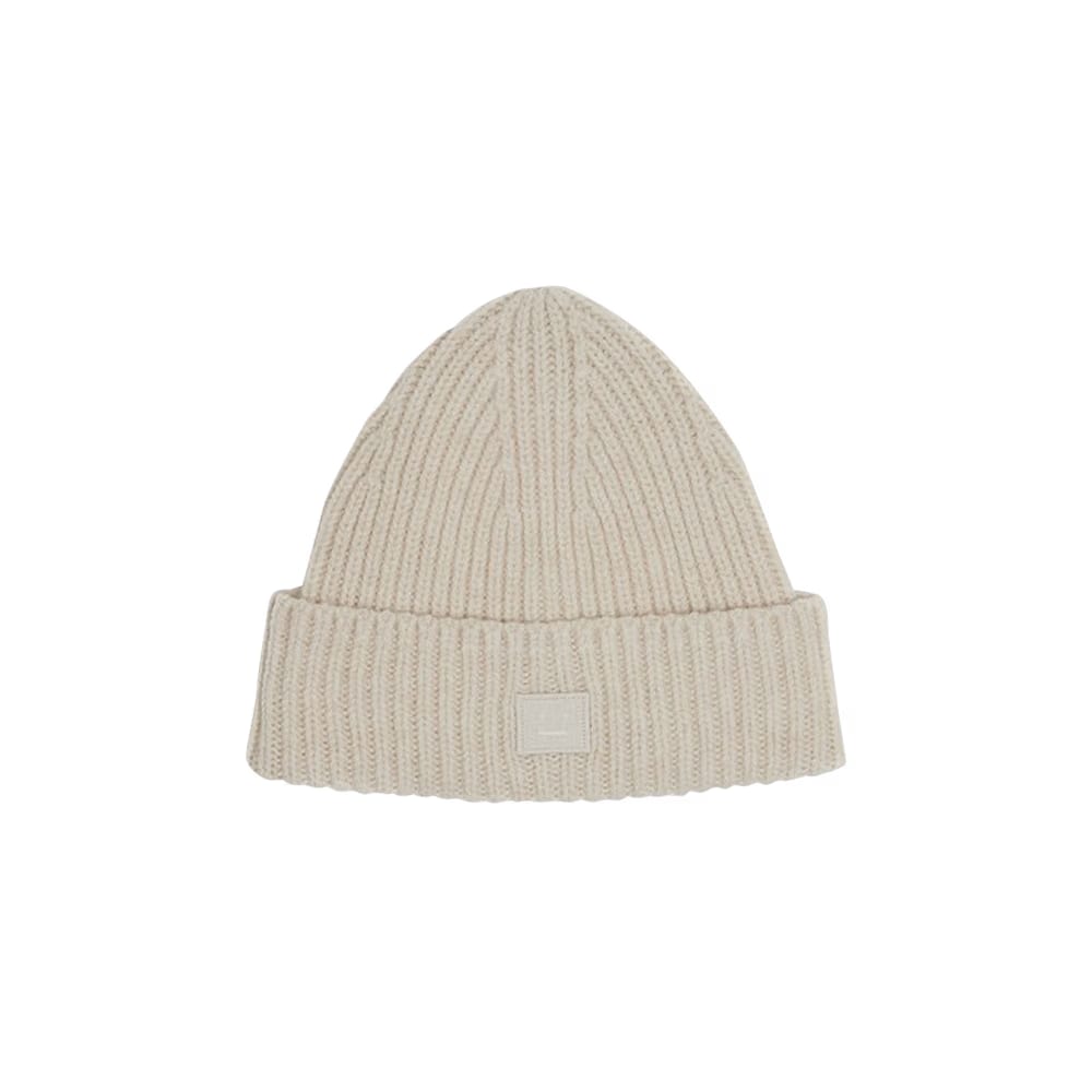 Acne Studios Kids Wool Knit Beanie Oatmeal Melange