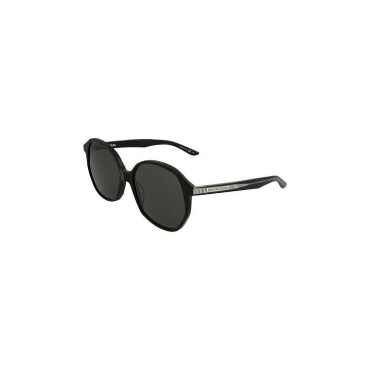 Balenciaga Round Frame Acetate Sunglasses Black/Grey