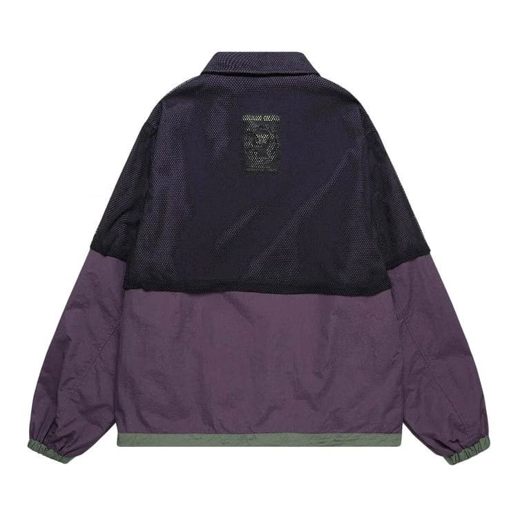 Brain Dead Roll Cast Mesh Overlay Fishing Jacket Eggplant