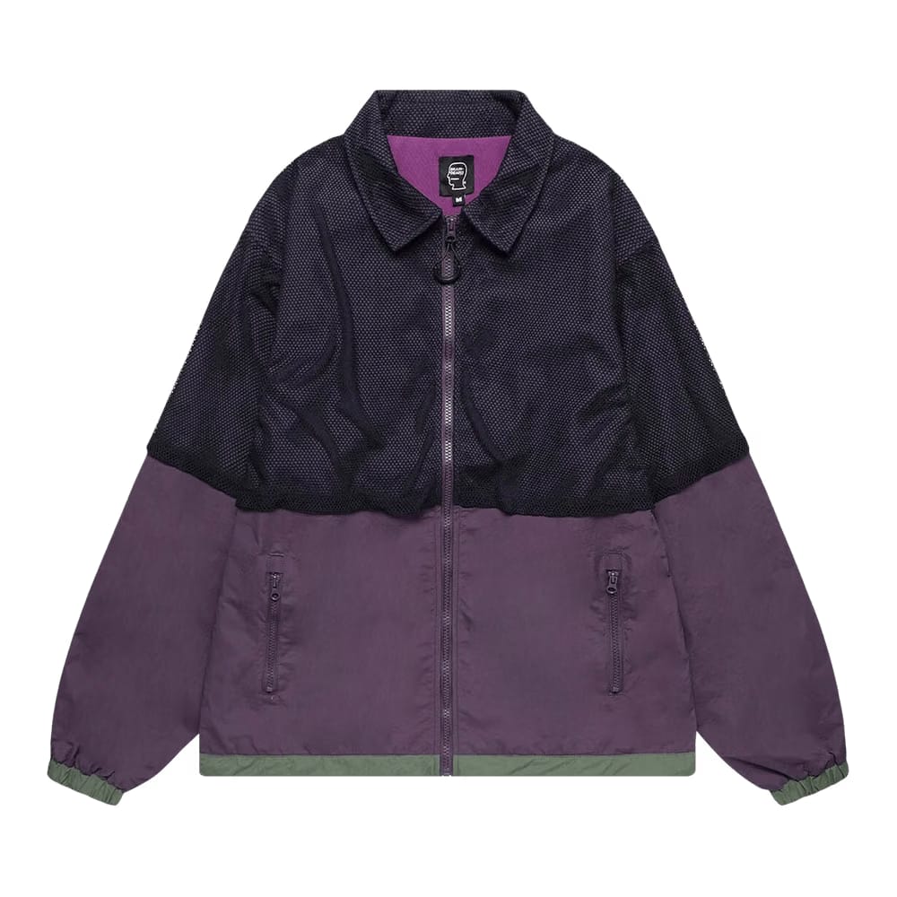 Brain Dead Roll Cast Mesh Overlay Fishing Jacket Eggplant