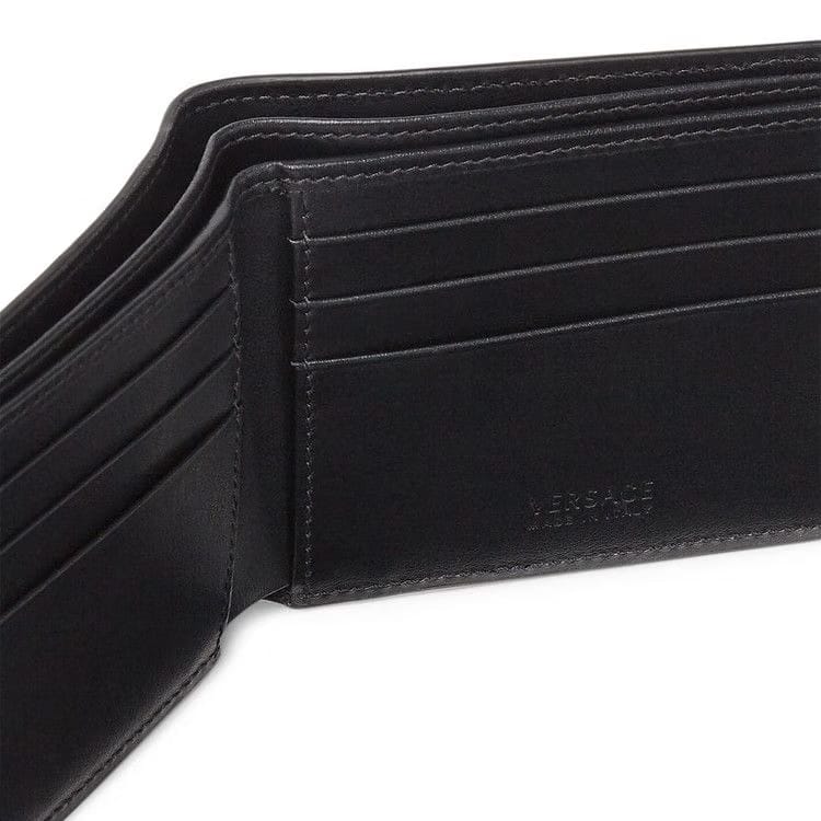 Versace La Greca Signature Bifold Wallet Black/Grey