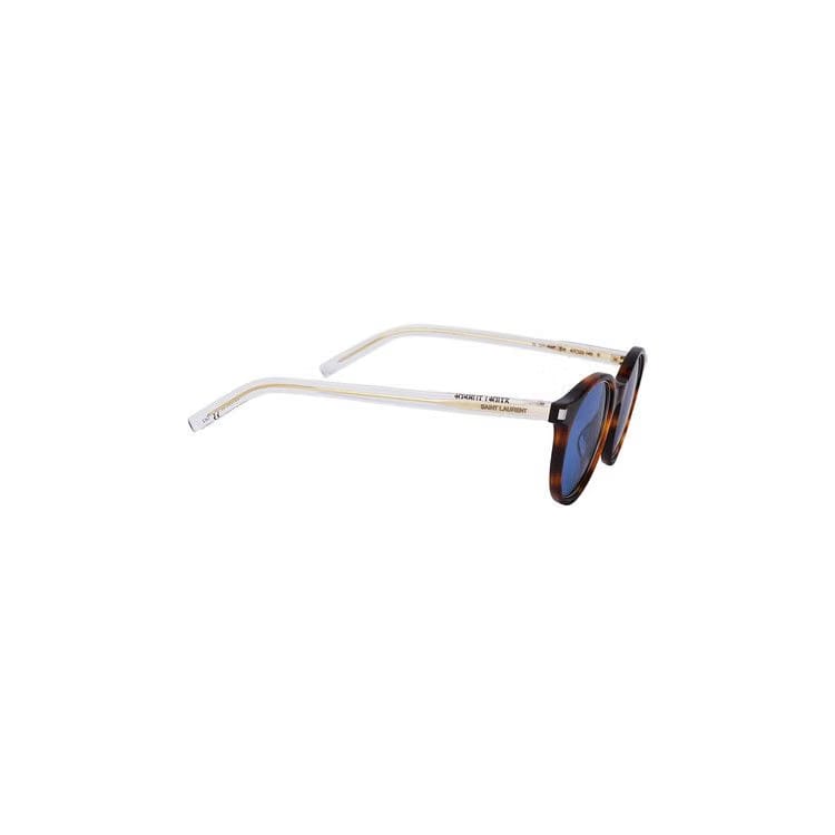Saint Laurent Round Sunglasses Havana/Crystal/Blue