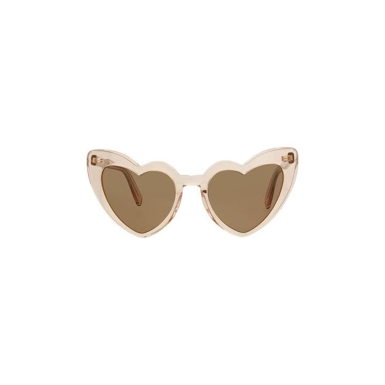 Saint Laurent Heart Sunglasses Nude Brown
