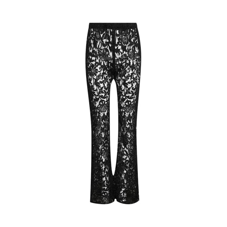 Saint Laurent Pants In Guipure Lace Black