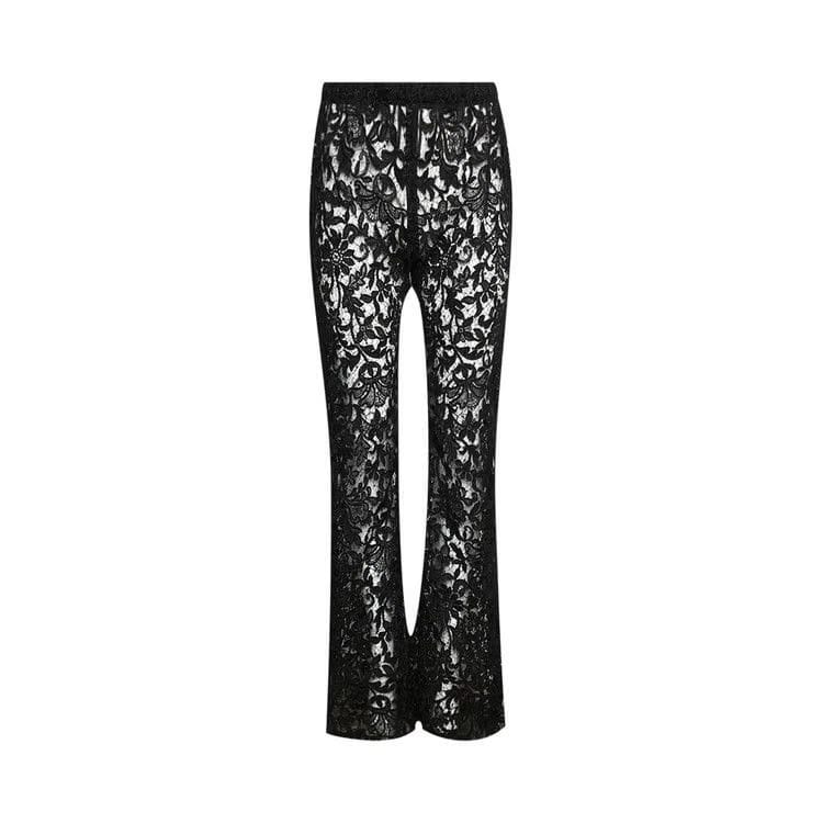 Saint Laurent Pants In Guipure Lace Black