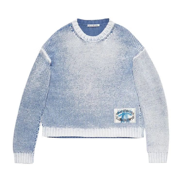 Acne Studios Crewneck Jumper Old Blue/White