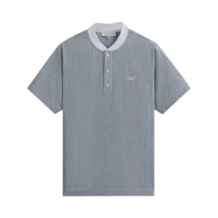 Kith Seersucker Pearson Henley Pullover Nocturnal