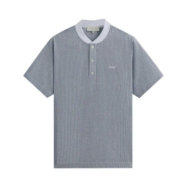 Kith Seersucker Pearson Henley Pullover Nocturnal